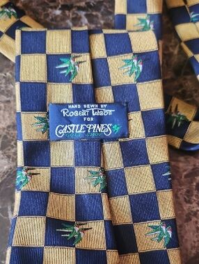 FATHERS DAY Gift,  Duck Tie, Robert Talbott Tie, Blue & Gold Tie
